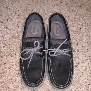 Sperry boat shoes, black, size 9
